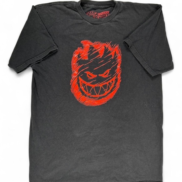 Spitfire Black Tee with Fiery Red Graphic - Picture 1 of 3